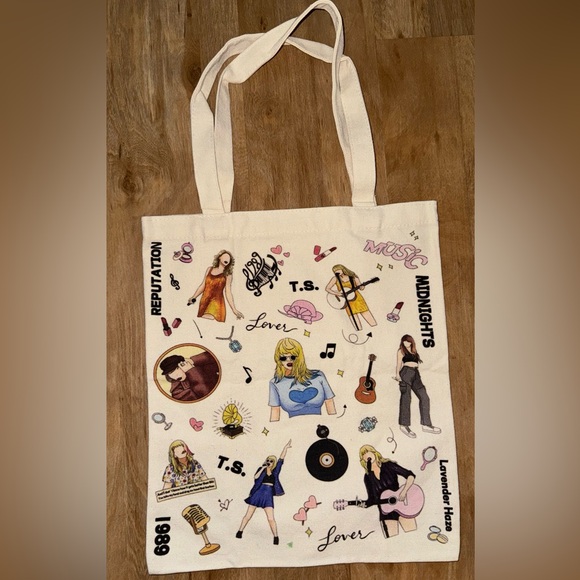 Taylor Swift Handbags - TAYLOR SWIFT SWIFTIE MERCH BAG TOTE ERAS TORTURED POETS 1989 LOVER RED